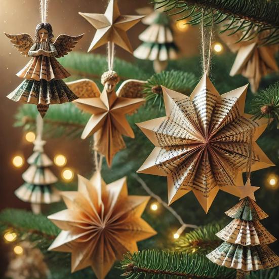 Julepynt af gamle bøger